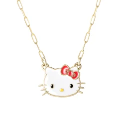JACMEL JEWELRY INC Hello Kitty 10K Yellow Gold Mini Link Necklace