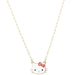 JACMEL JEWELRY INC Hello Kitty 10K Yellow Gold Mini Link Necklace