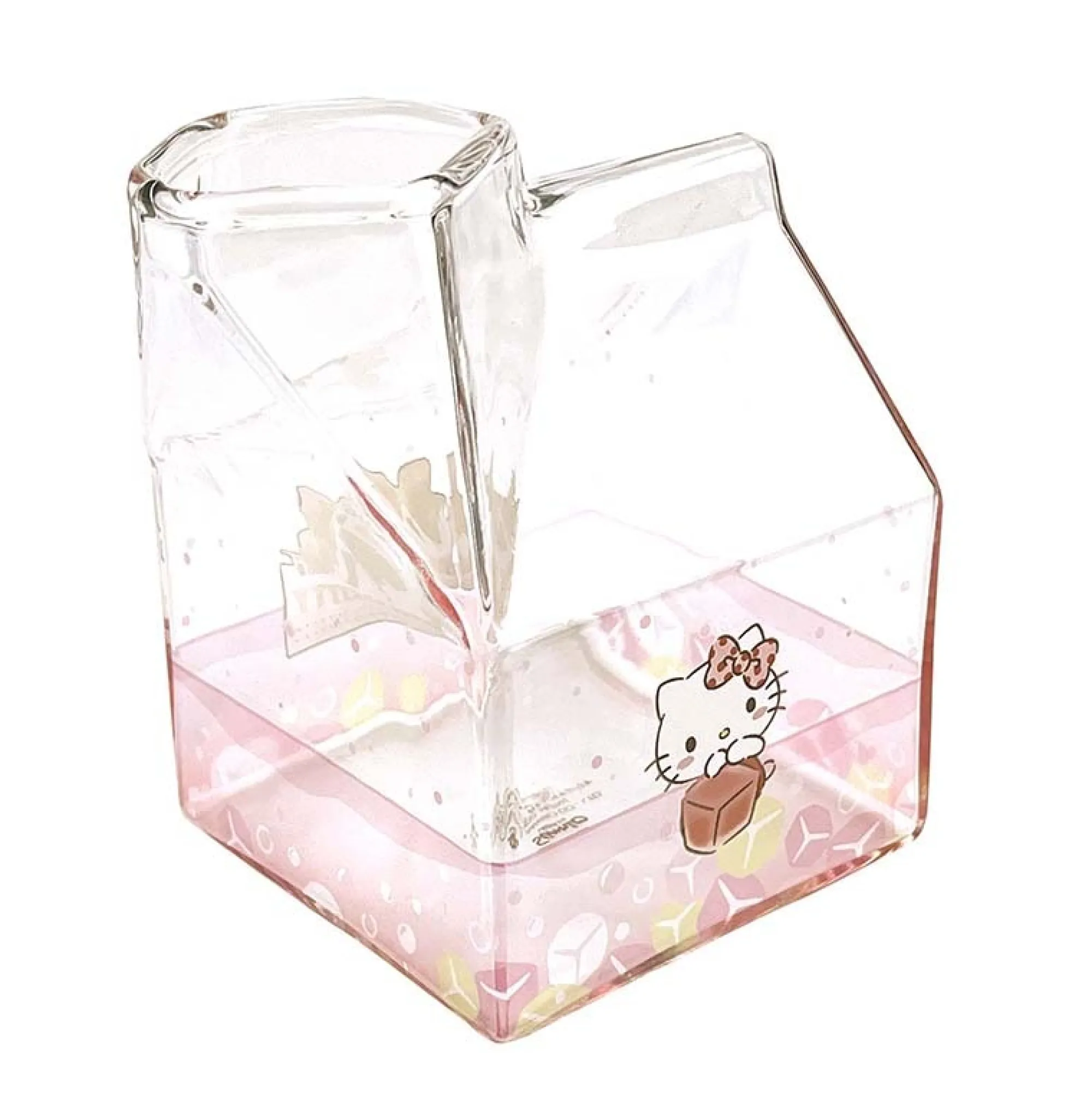Global Original Hello Kitty Kawaii Glass Milk Carton Cup
