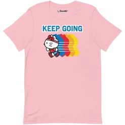 Printful Hello Kitty Keep Going T-Shirt (Pink)