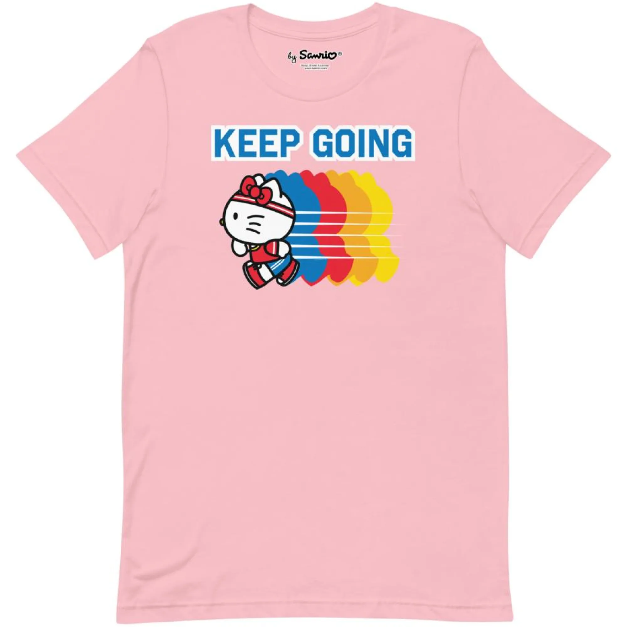 Printful Hello Kitty Keep Going T-Shirt (Pink)