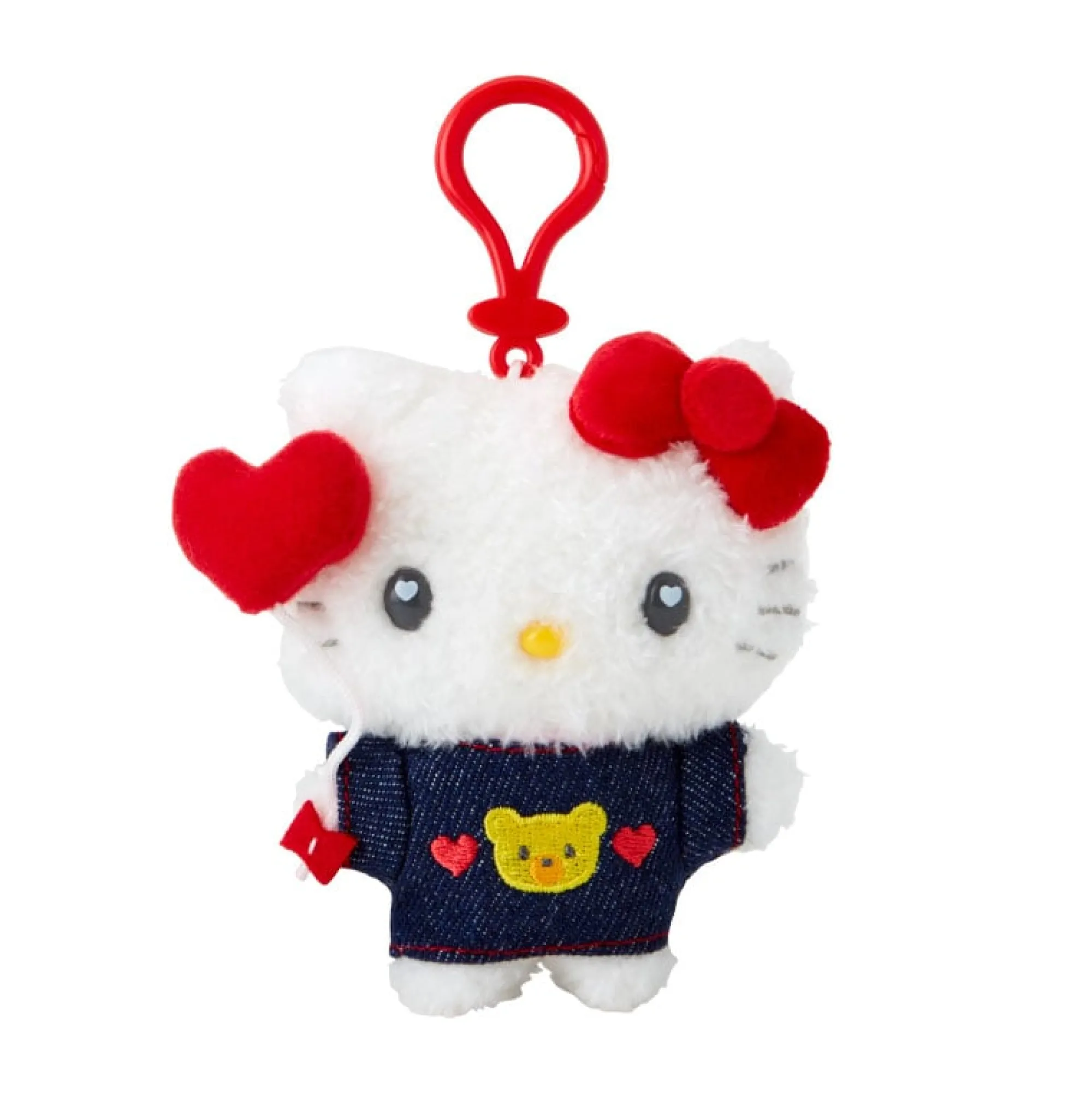 Japan Original Hello Kitty Keychain Mascot Clip (Denim Patch Series)