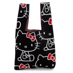 NAKAJIMA CORPORATION Hello Kitty Knit Shopper Bag (Black)