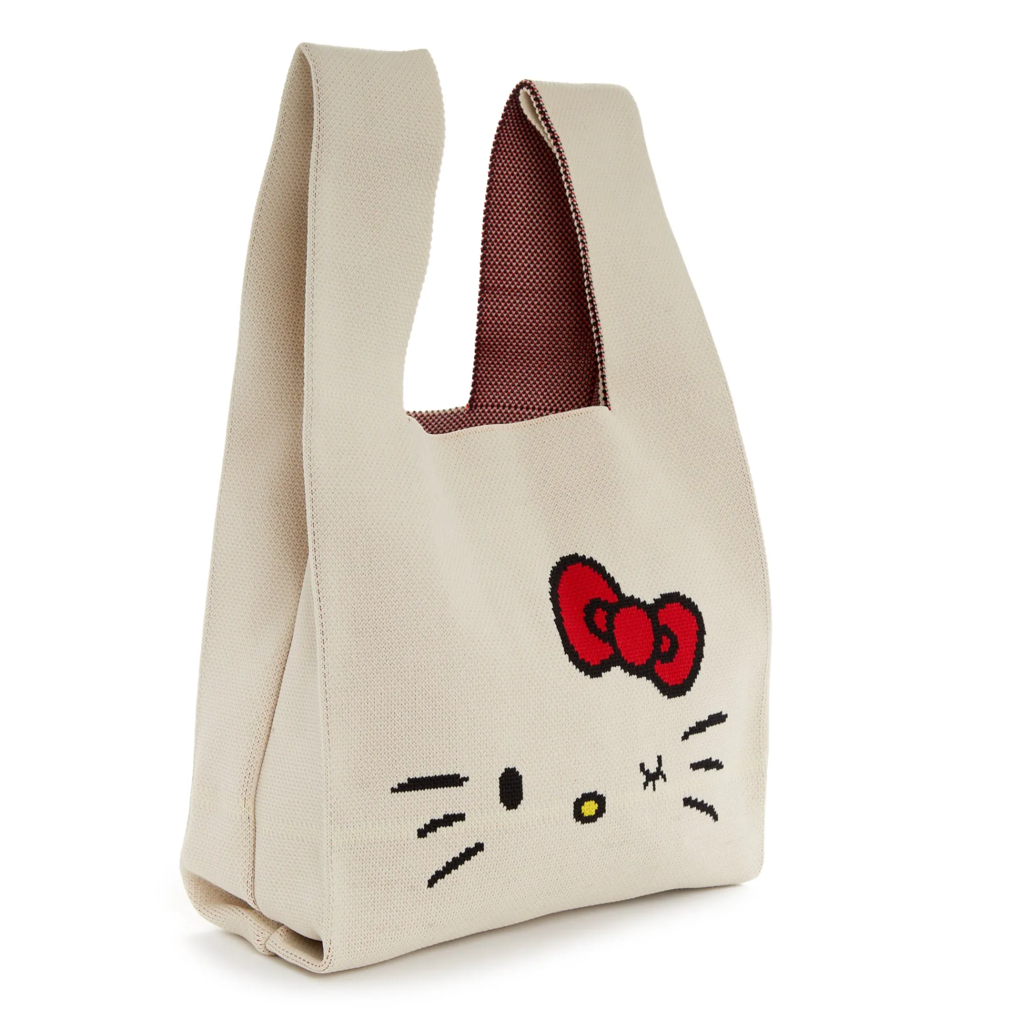 NAKAJIMA CORPORATION Hello Kitty Knit Shopper Bag (White)