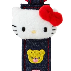 Japan Original Hello Kitty Logo Keychain (Denim Patch Series)