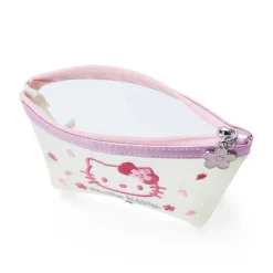 Japan Original Hello Kitty Mesh Zipper Pouch (Pink Sakura Series)