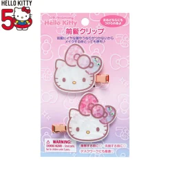 Japan Original Hello Kitty Mini Hair Clip Set 50th Anniv. (Fashionable Ribbons Series)