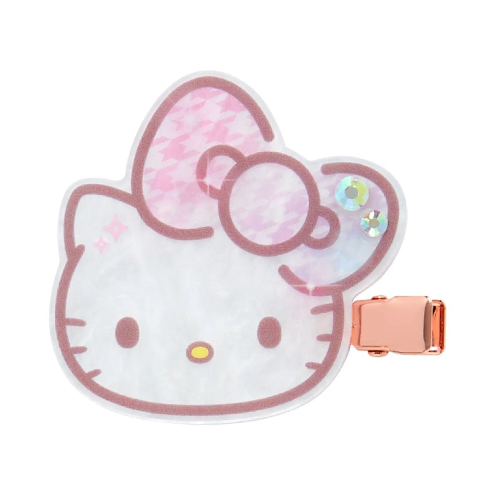 Japan Original Hello Kitty Mini Hair Clip Set 50th Anniv. (Fashionable Ribbons Series)