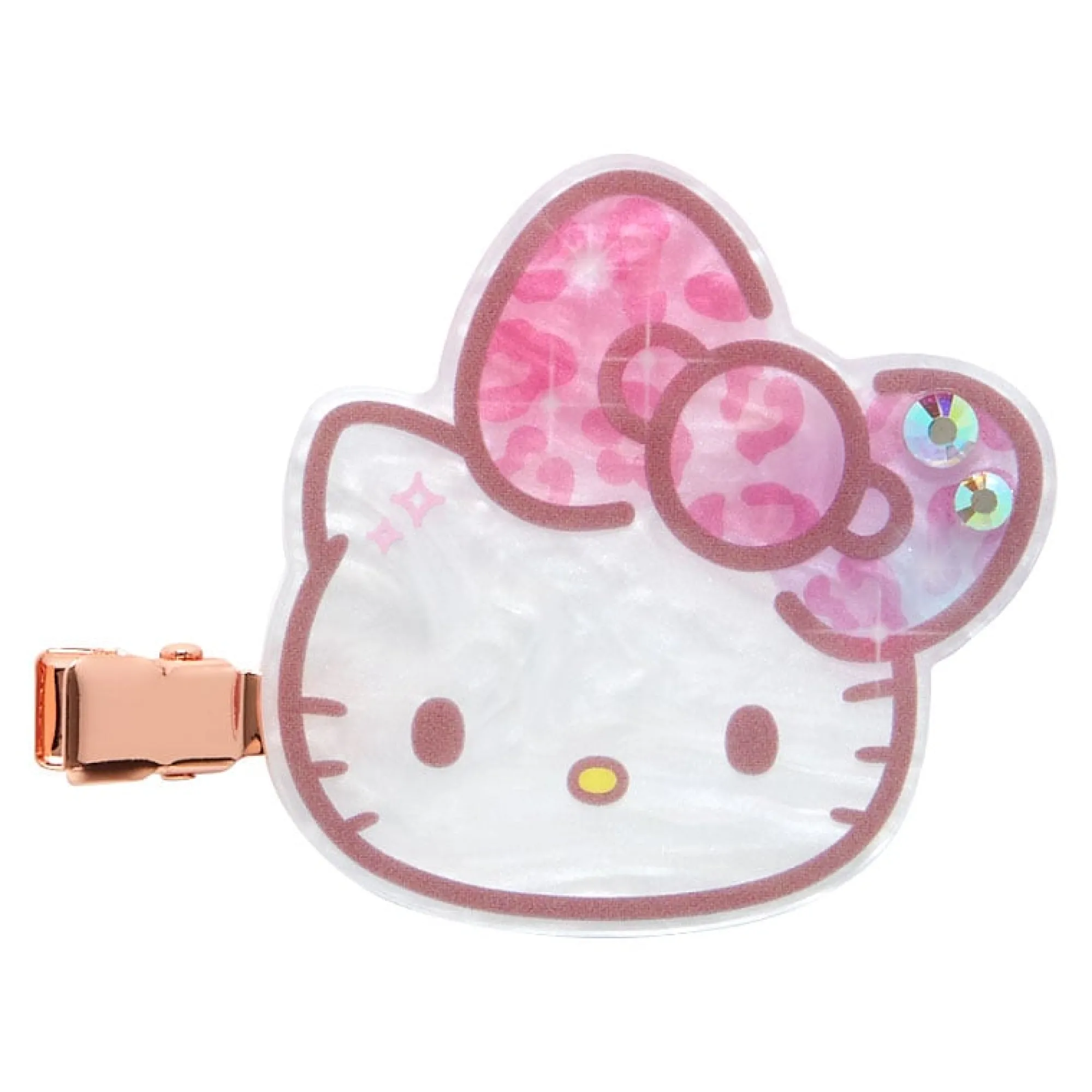 Japan Original Hello Kitty Mini Hair Clip Set 50th Anniv. (Fashionable Ribbons Series)