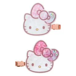 Japan Original Hello Kitty Mini Hair Clip Set 50th Anniv. (Fashionable Ribbons Series)