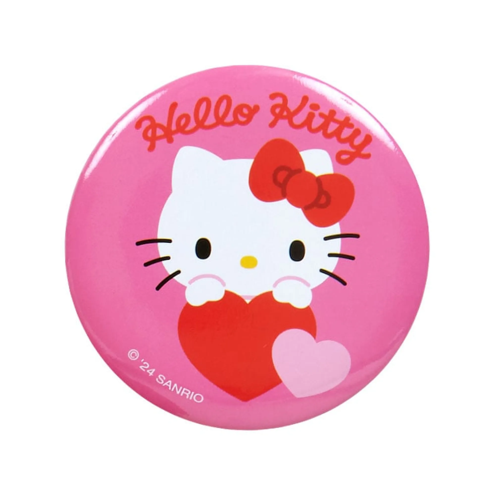 Japan Original Hello Kitty Mini Pouch and Pin Set (Big Heart Series)