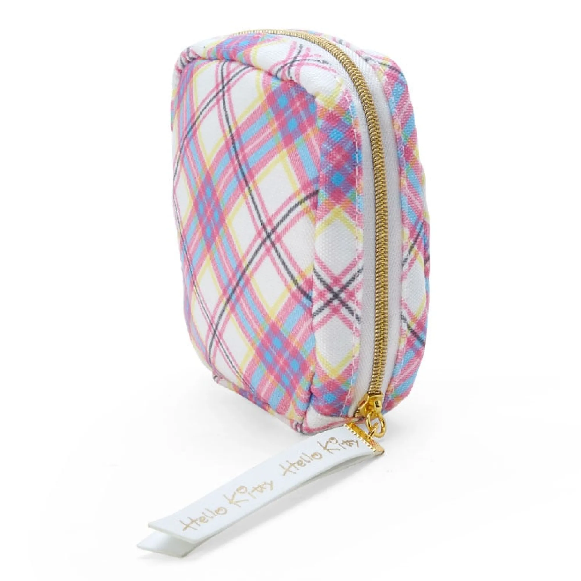 Japan Original Hello Kitty Mini Zipper Pouch (Hello Kitty Dress Tartan Series)
