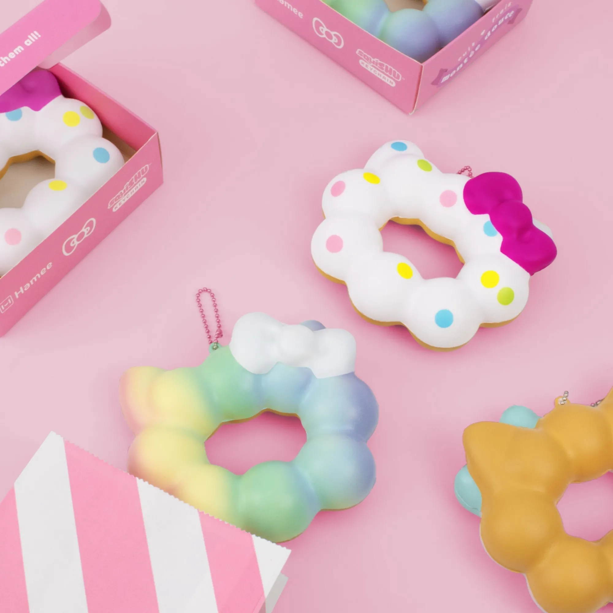 Hamee.com - Hamee US Hello Kitty Mochi Donut Squishy Keychain