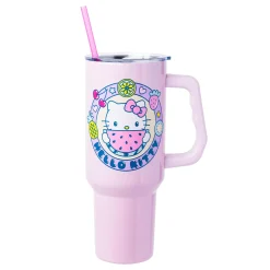 Silver Buffalo Hello Kitty 40oz Stainless Steel Travel Tumbler (Kawaii Fruit)
