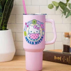 Silver Buffalo Hello Kitty 40oz Stainless Steel Travel Tumbler (Kawaii Fruit)