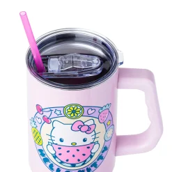 Silver Buffalo Hello Kitty 40oz Stainless Steel Travel Tumbler (Kawaii Fruit)