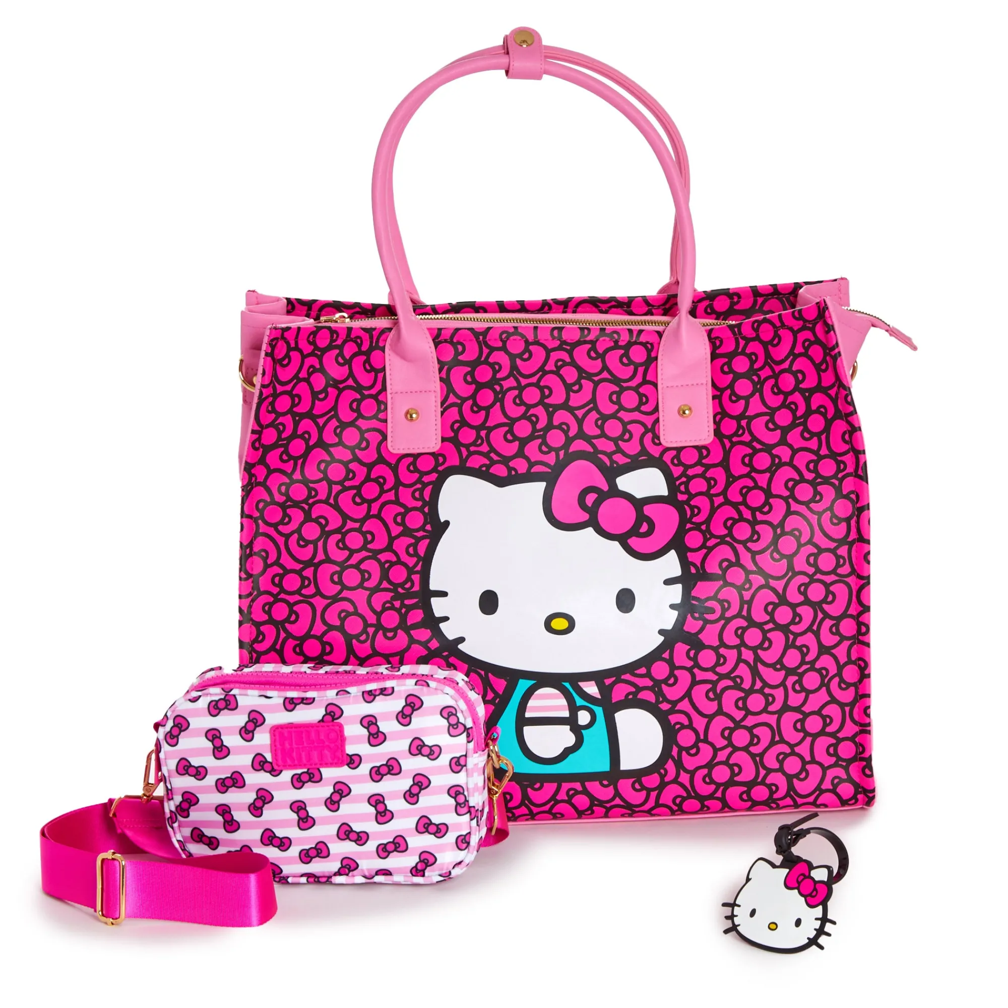 BIOWORLD Hello Kitty 3-pc All-Over Print Travel Tote Set