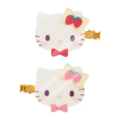Japan Original Hello Kitty 2-Pc Hair Clip Set (Sweet Shortcake Series)