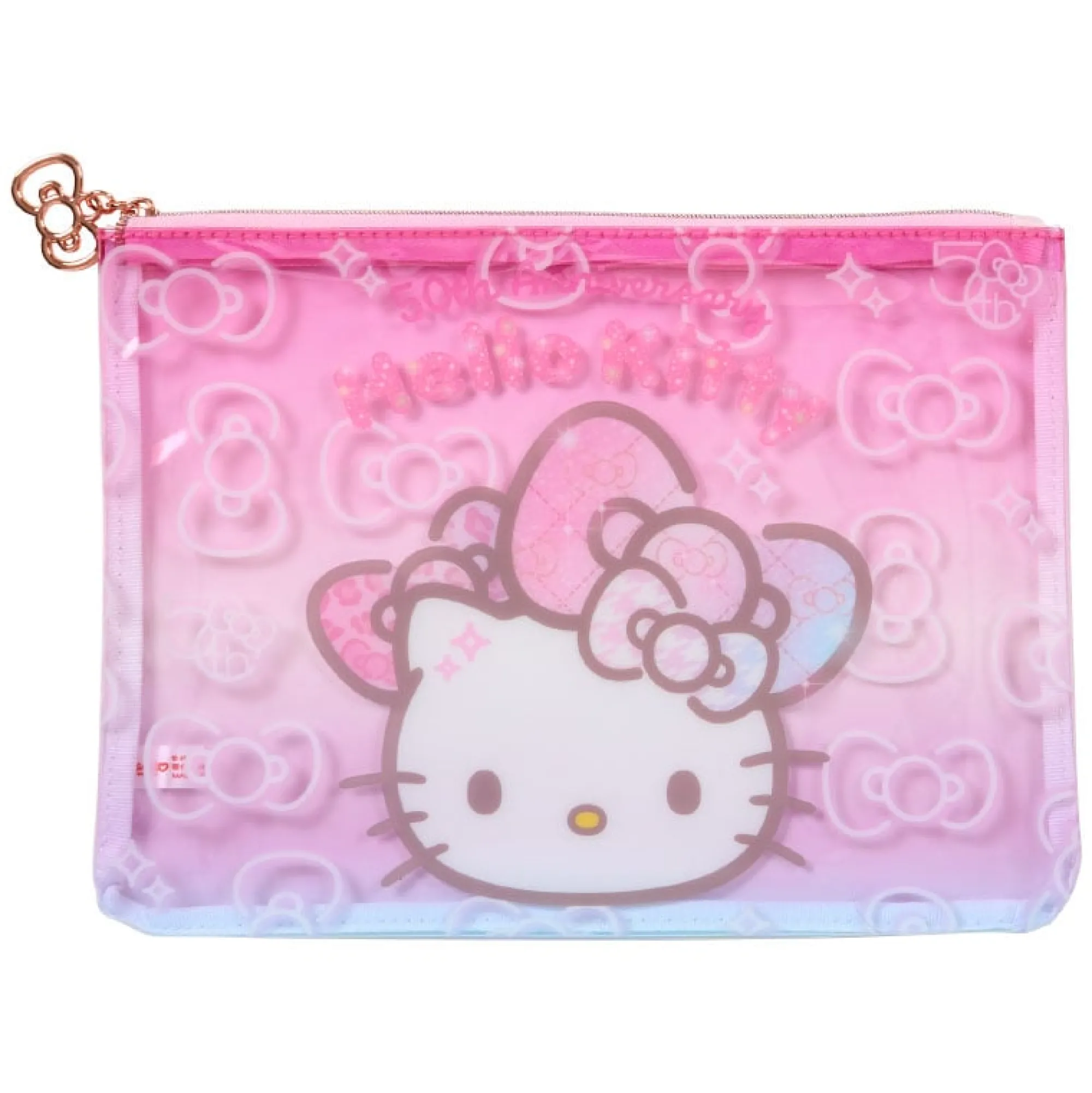 Japan Original Hello Kitty 2-Piece Pouch Set 50th Anniv. (Fashionable Ribbons Series)