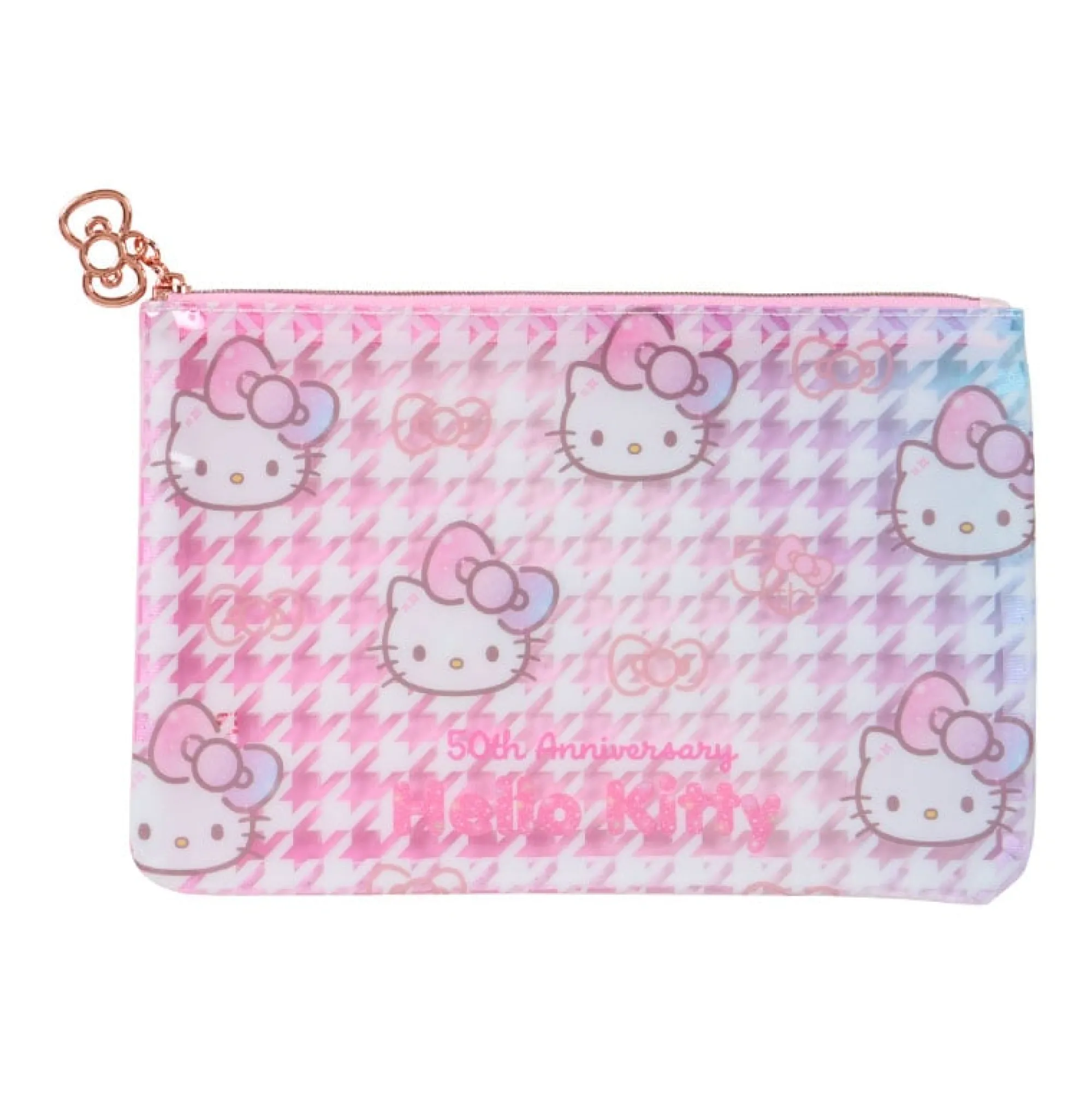Japan Original Hello Kitty 2-Piece Pouch Set 50th Anniv. (Fashionable Ribbons Series)