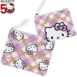Japan Original Hello Kitty 2-Piece Pouch Set (Hello Kitty Dress Tartan Series)