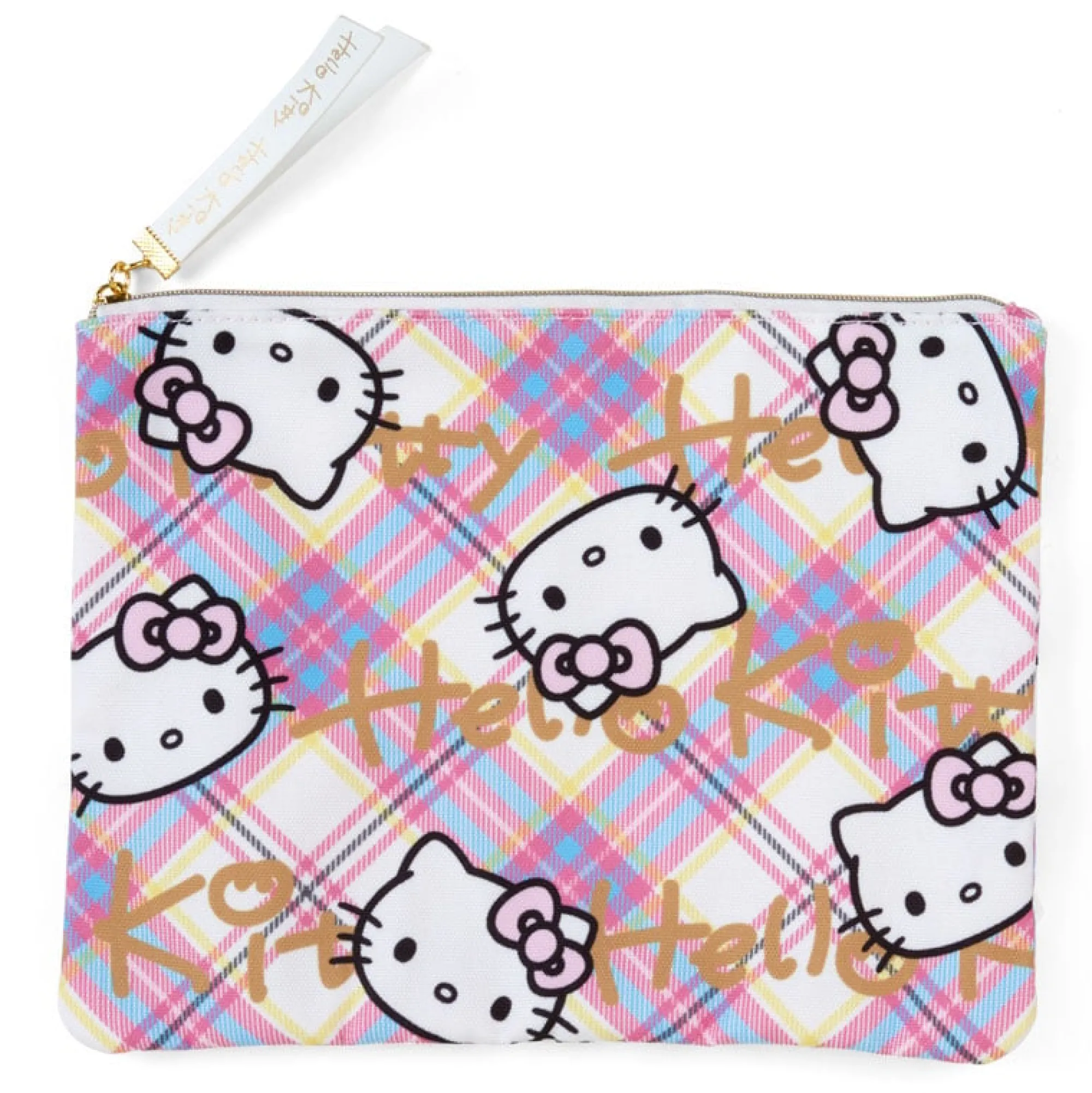 Japan Original Hello Kitty 2-Piece Pouch Set (Hello Kitty Dress Tartan Series)