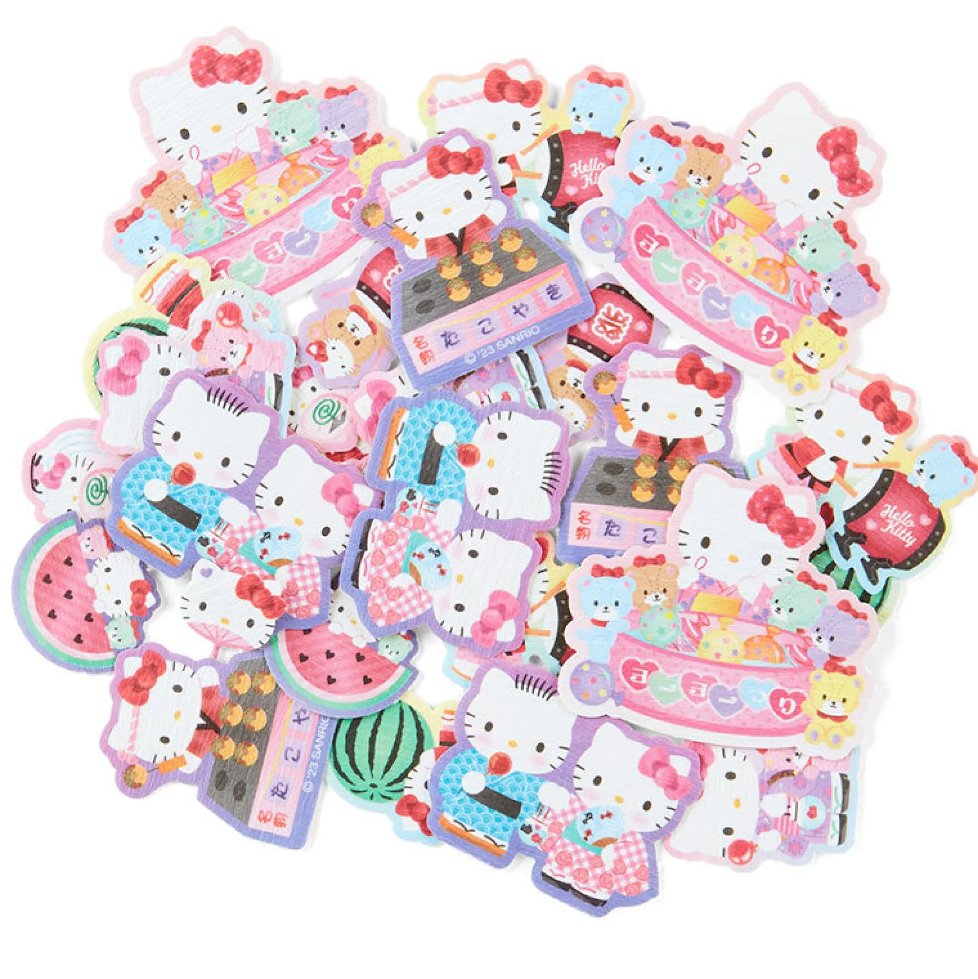 Japan Original Hello Kitty 30-Piece Summer Lantern Mini Sticker Pack