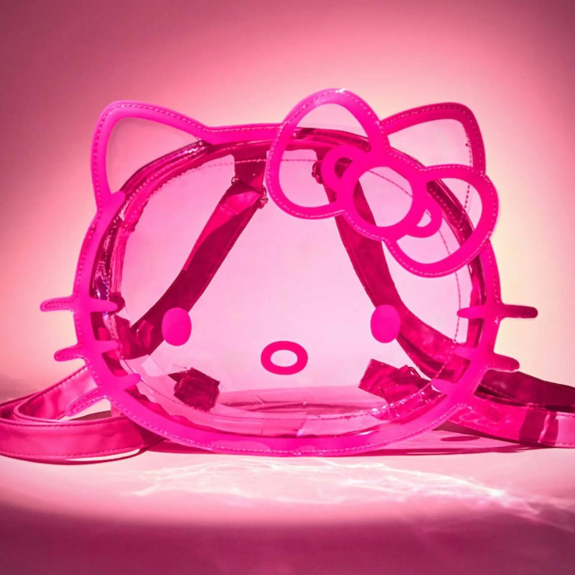 BIOWORLD Hello Kitty Pink Clear Mini Backpack