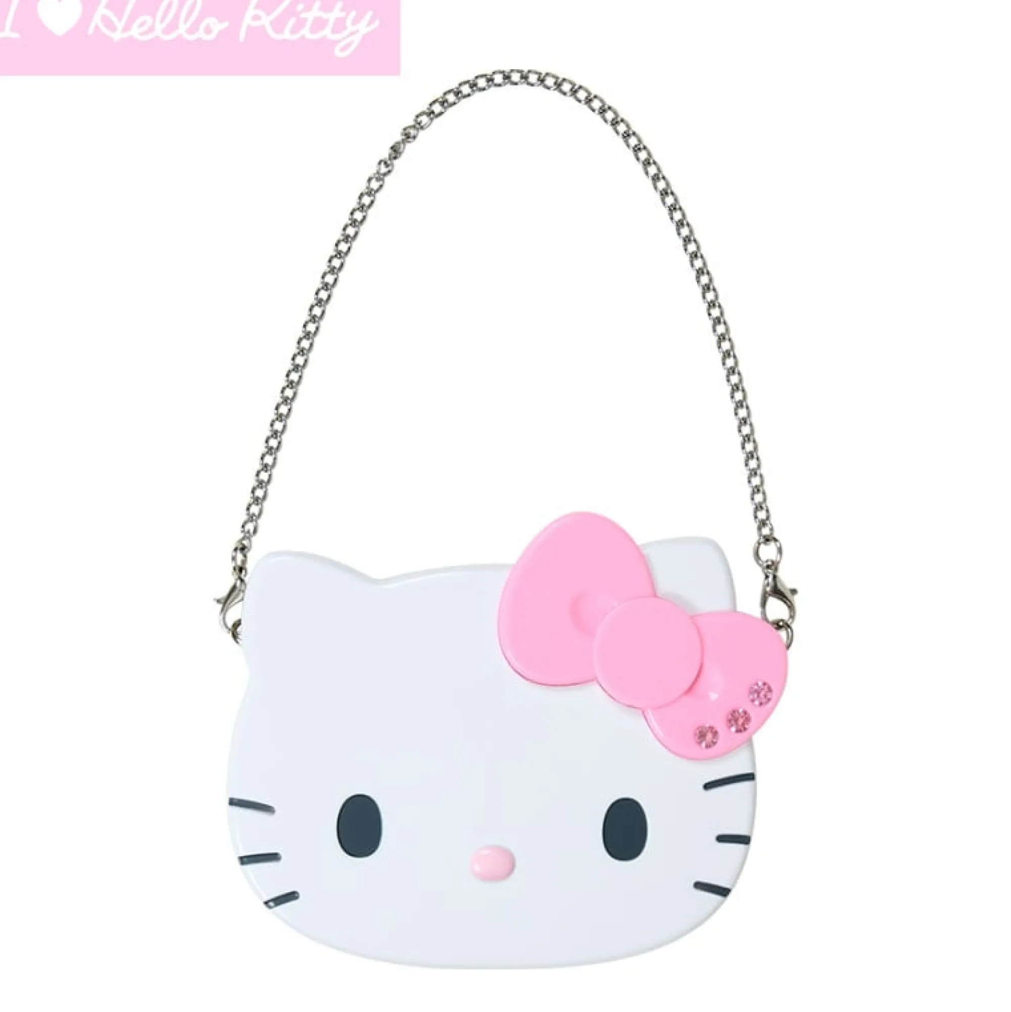 Japan Original Hello Kitty Pink Compact Mirror (I Love Hello Kitty Series)