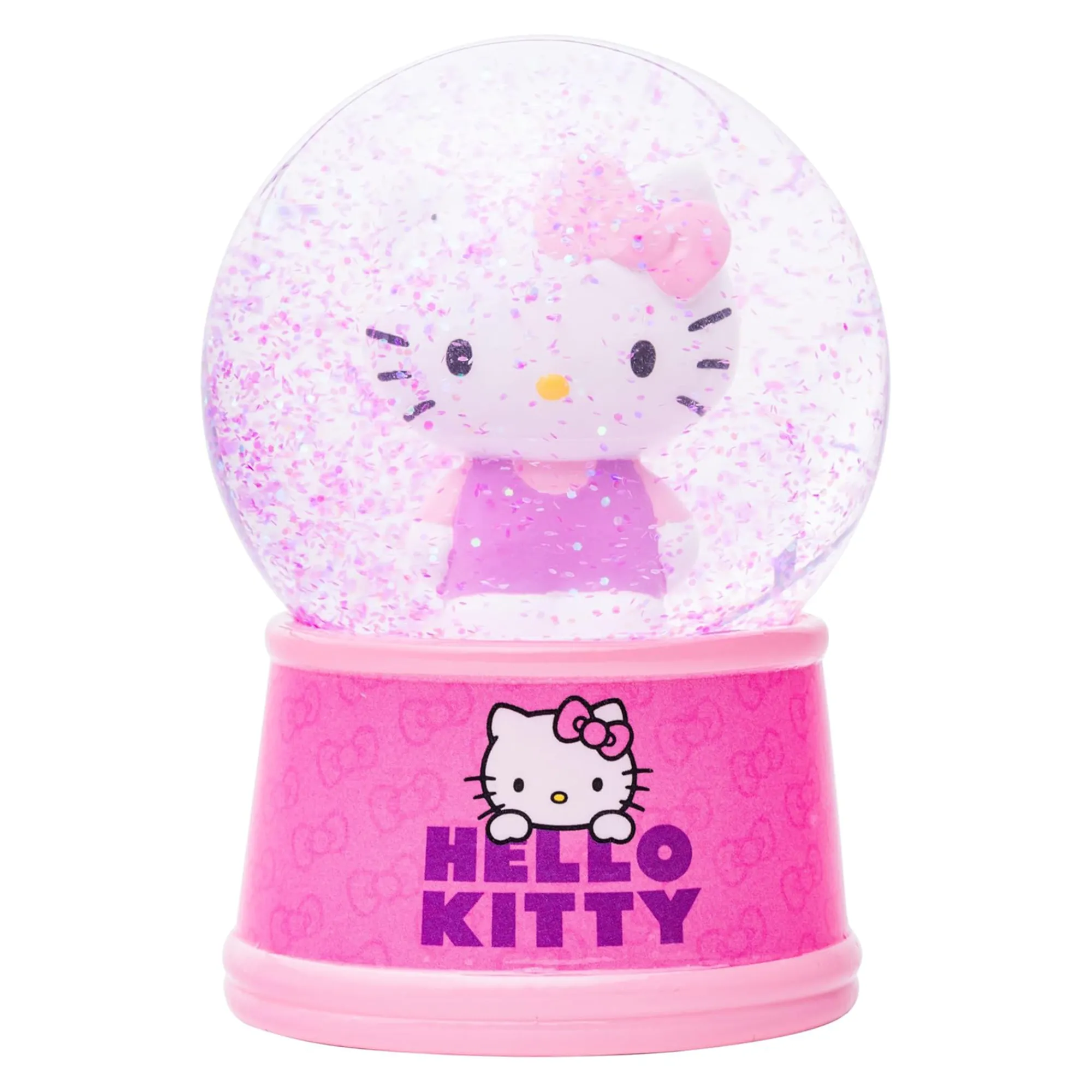 Silver Buffalo LLC Hello Kitty Pink Glitter Snow Globe
