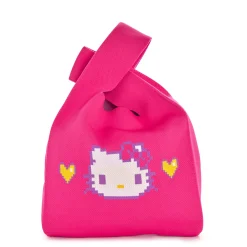 NAKAJIMA CORPORATION Hello Kitty Pink Knit Shopper Bag (Retro Pixel Series)