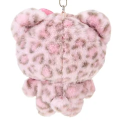 Japan Original Hello Kitty Pink Plush Mascot Keychain (Leopard Pals Series)