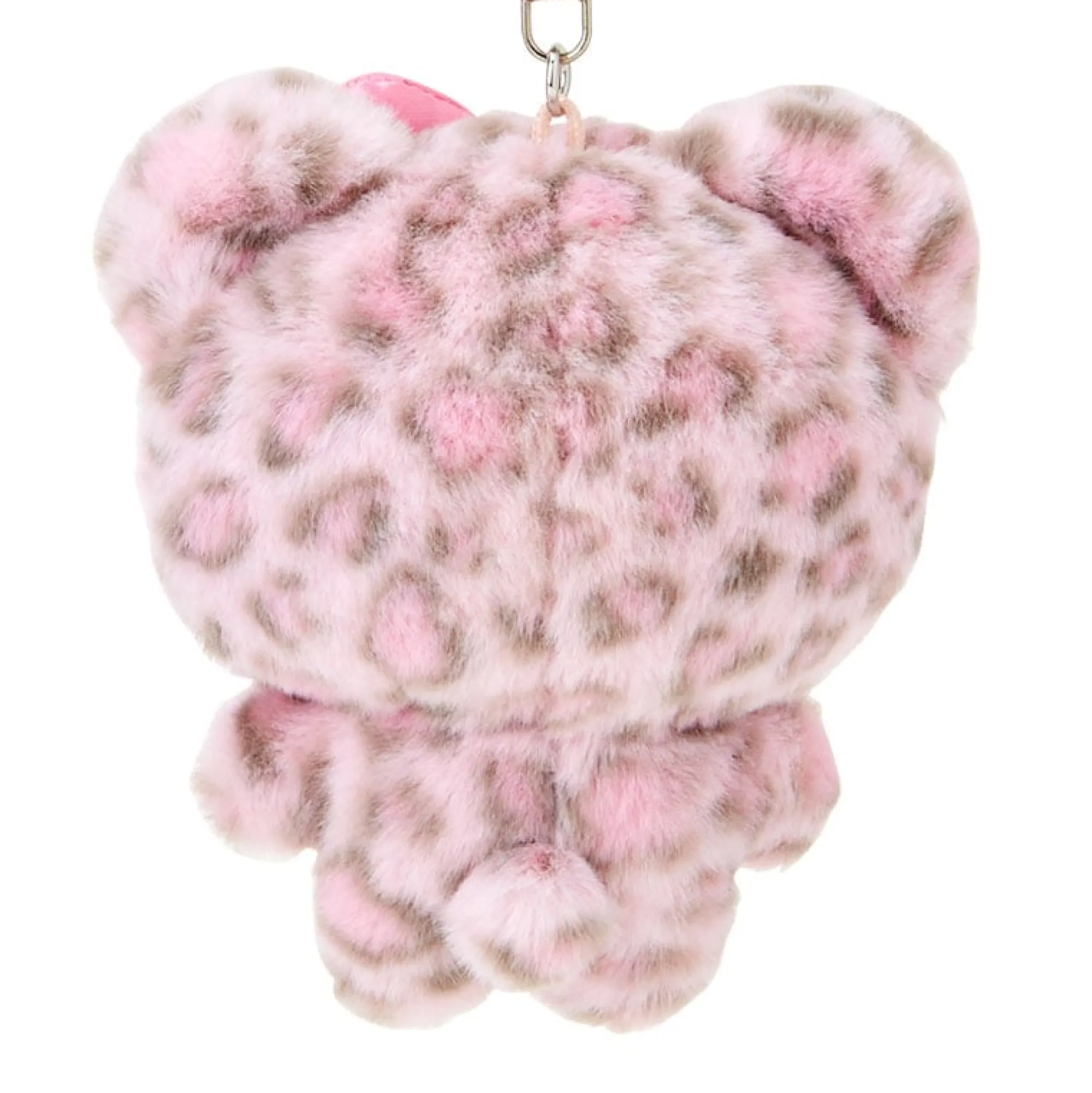 Japan Original Hello Kitty Pink Plush Mascot Keychain (Leopard Pals Series)