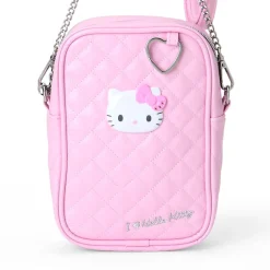 Japan Original Hello Kitty Pink Quilted Mini Crossbody (I Love Hello Kitty Series)