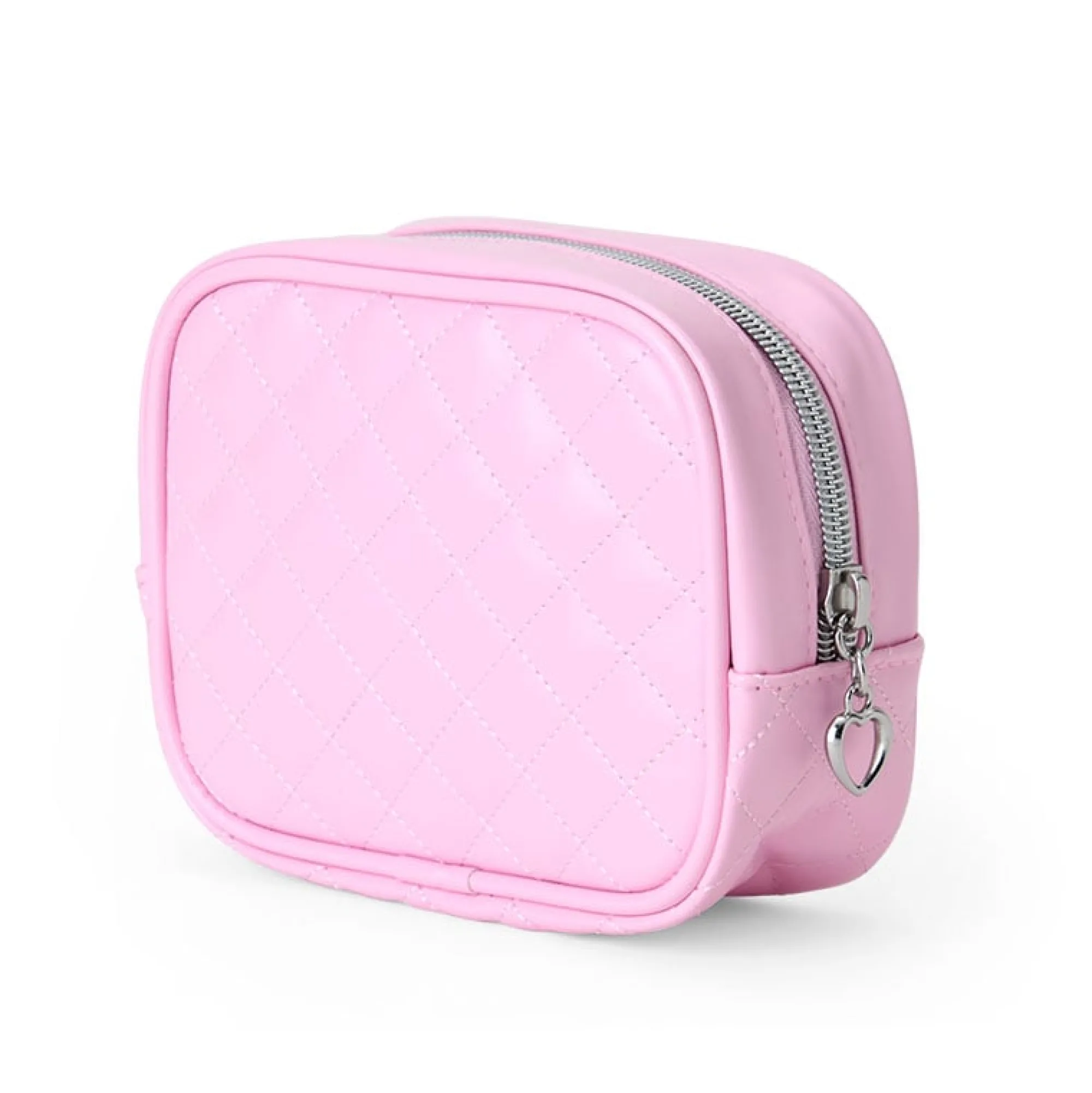 Japan Original Hello Kitty Pink Quilted Zipper Pouch (I Love Hello Kitty Series)