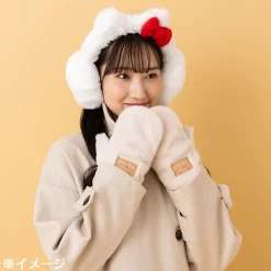 Japan Original Hello Kitty Plush Classic Red Ear Muffs