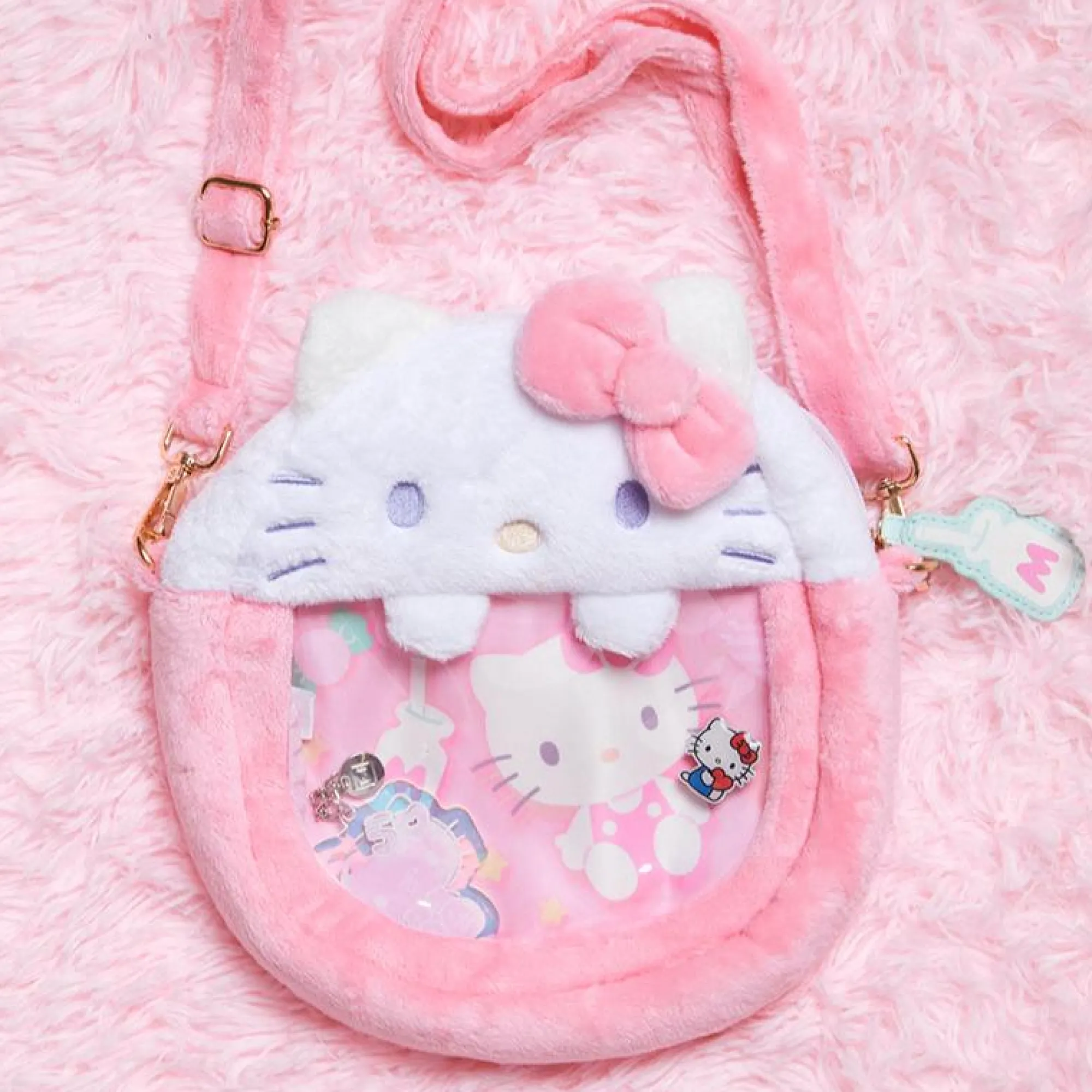 Global Original Hello Kitty Plush Crossbody Ita-Bag