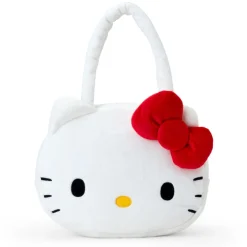 Japan Original Hello Kitty Plush Face Tote Bag