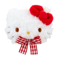 Japan Original Hello Kitty Plush Hair Clip (Gingham Bow)