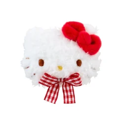 Japan Original Hello Kitty Plush Hair Clip (Gingham Bow)
