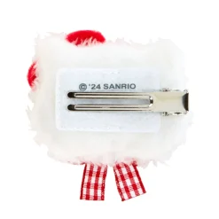 Japan Original Hello Kitty Plush Hair Clip (Gingham Bow)