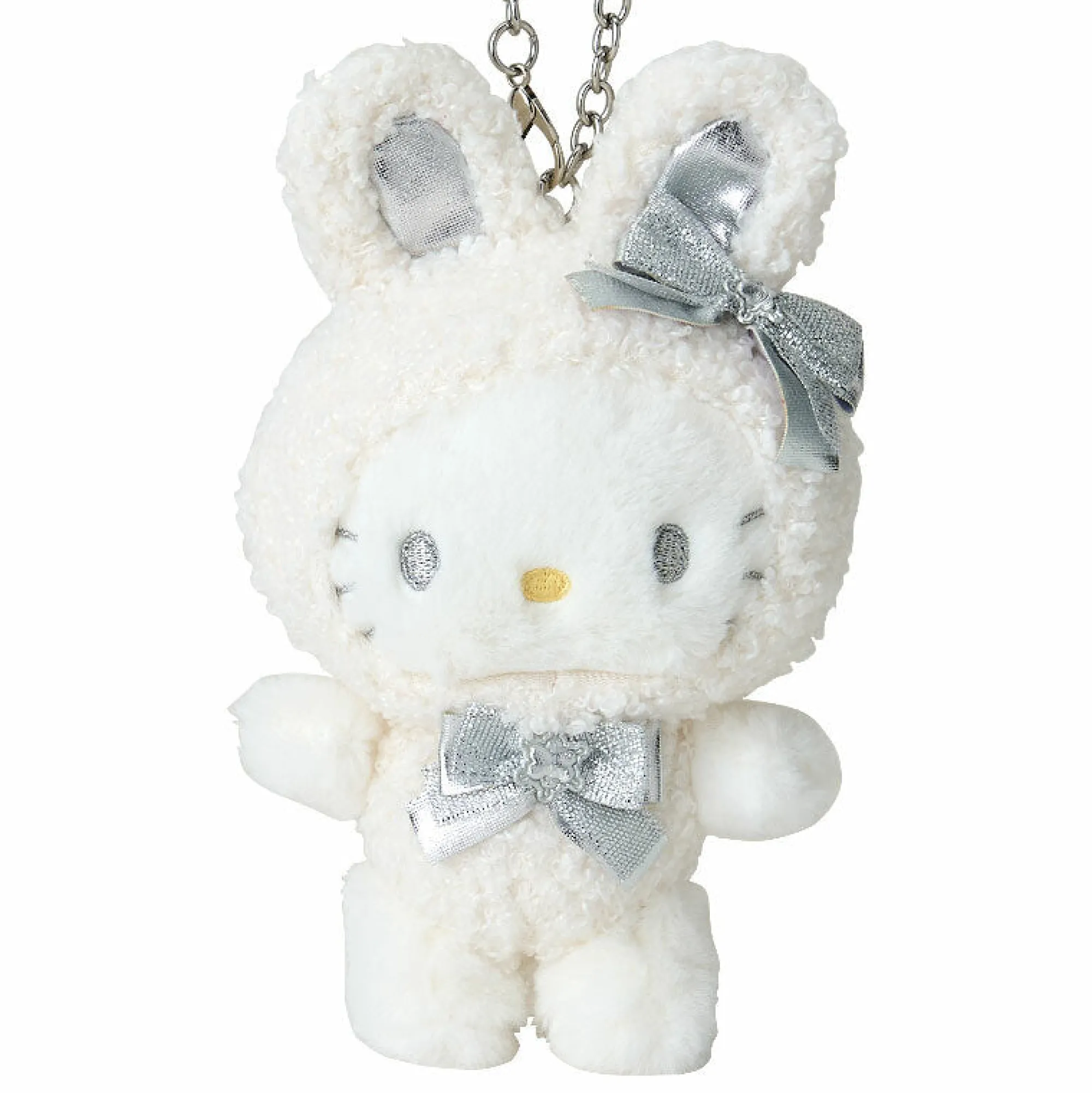 Japan Original Hello Kitty Plush Mascot Bag Charm (Snow Bunny Series)