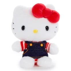 NAKAJIMA CORPORATION Hello Kitty Plush Mascot Keychain (Denim Jumper)
