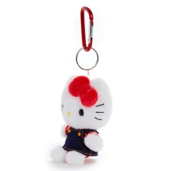 NAKAJIMA CORPORATION Hello Kitty Plush Mascot Keychain (Denim Jumper)