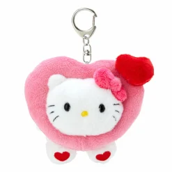 Japan Original Hello Kitty Plush Mascot Keychain (Big Heart Series)