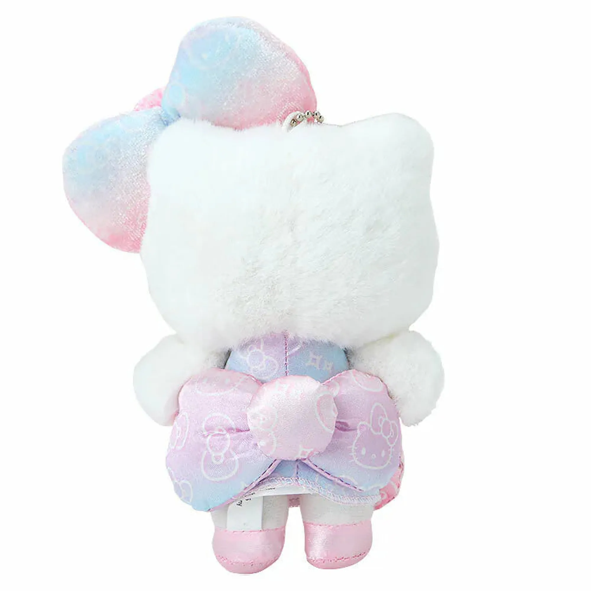 Japan Original Hello Kitty Plush Mascot Keychain 50th Anniv. (Fashionable Ribbons Series)