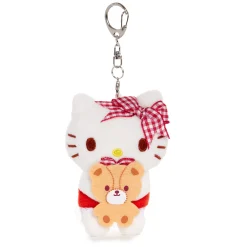 NAKAJIMA CORPORATION Hello Kitty Plush Mascot Keychain (Red Gingham)