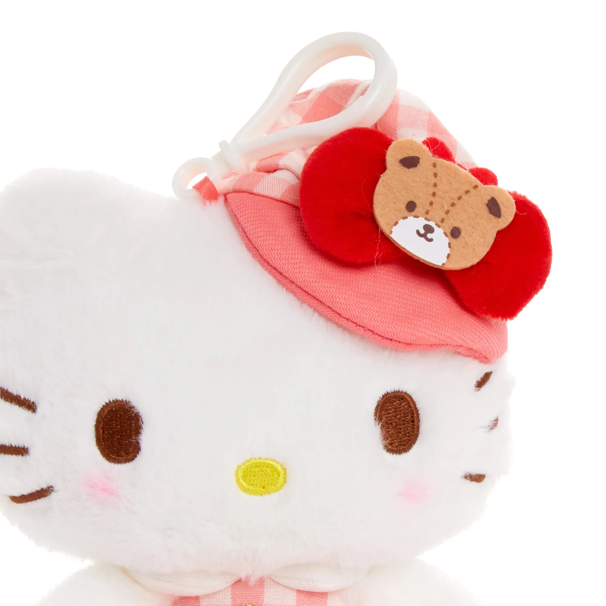 NAKAJIMA CORPORATION Hello Kitty Plush Mascot Clip (Gingham Cap Series)