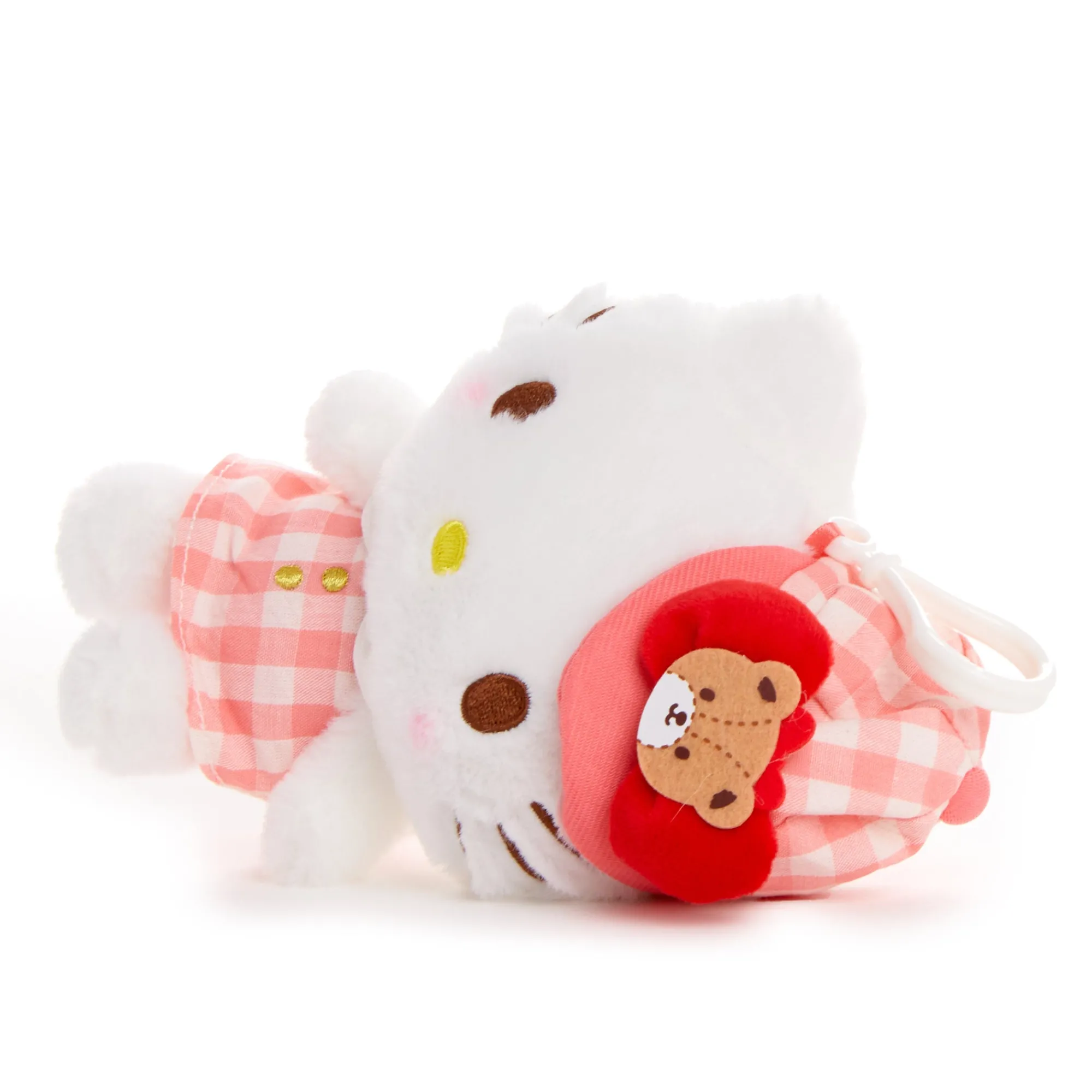 NAKAJIMA CORPORATION Hello Kitty Plush Mascot Clip (Gingham Cap Series)