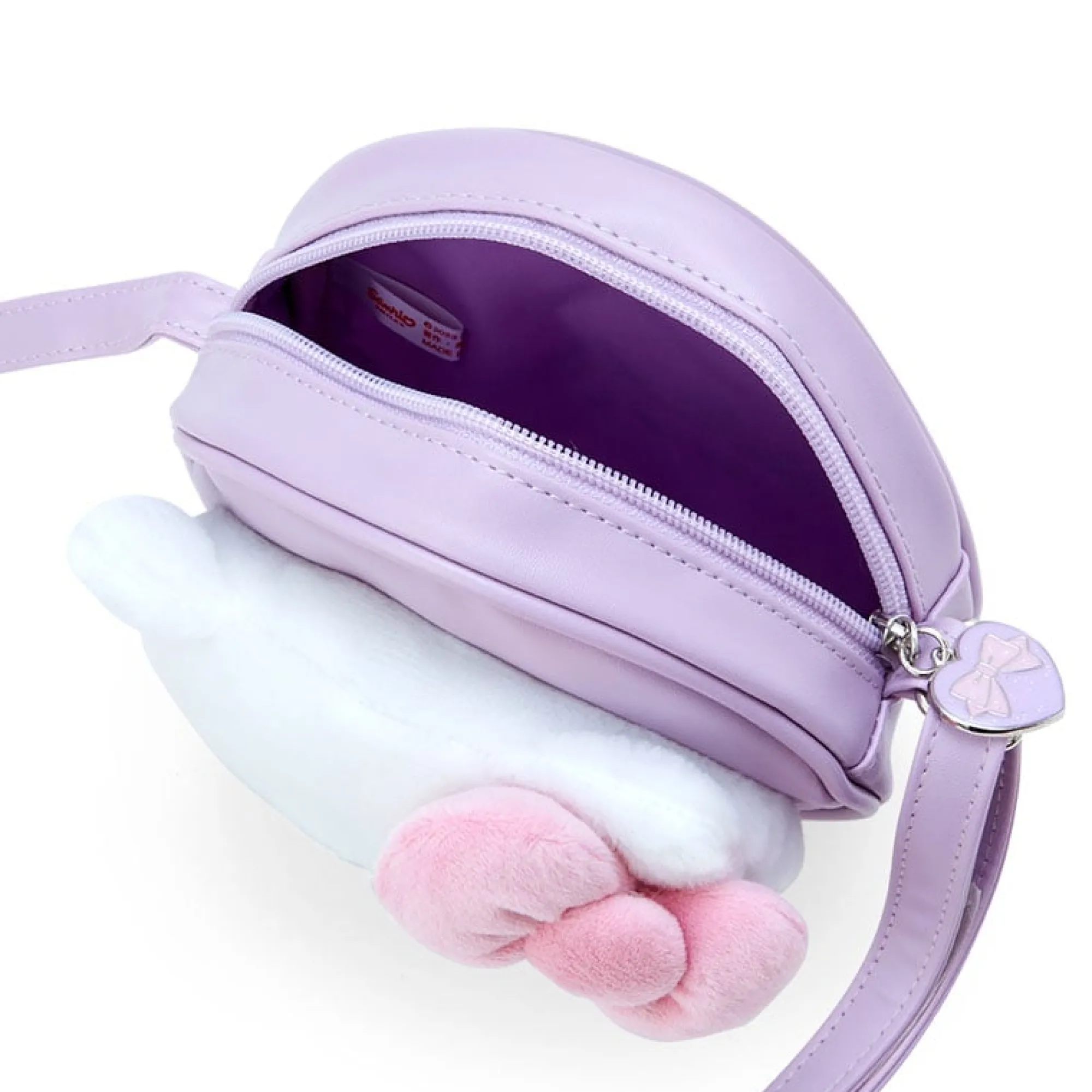 Japan Original Hello Kitty Plush Round Crossbody Bag